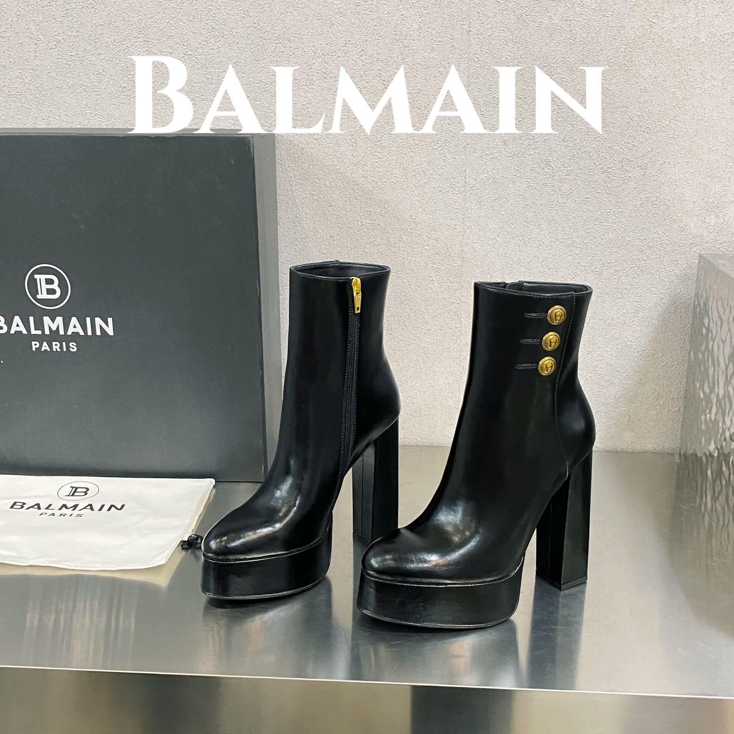 [TOP] Balmain Smooth Lambskin Boots - 3 Colour