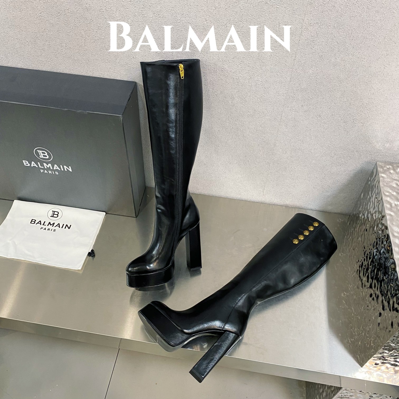 [TOP] Balmain Smooth Lambskin Boots - 3 Colour
