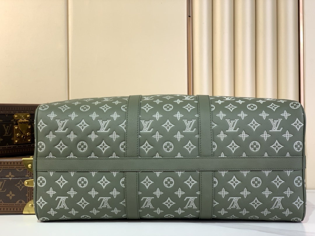 [TOP] Louis Vuitton LV Men's  Keepall Bandoulière 50 Bag 50x29x23cm - Green
