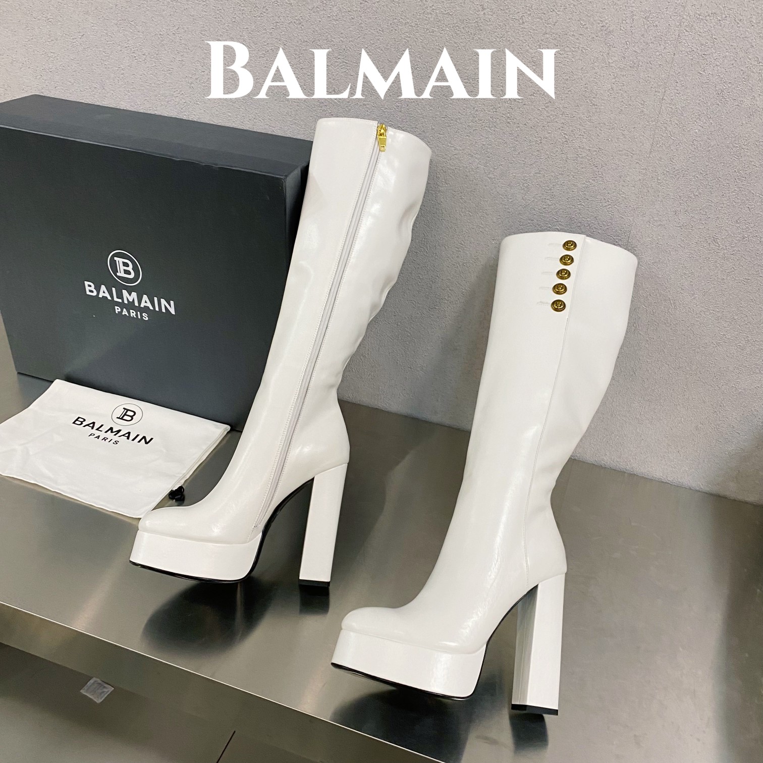 [TOP] Balmain Smooth Lambskin Boots - 3 Colour