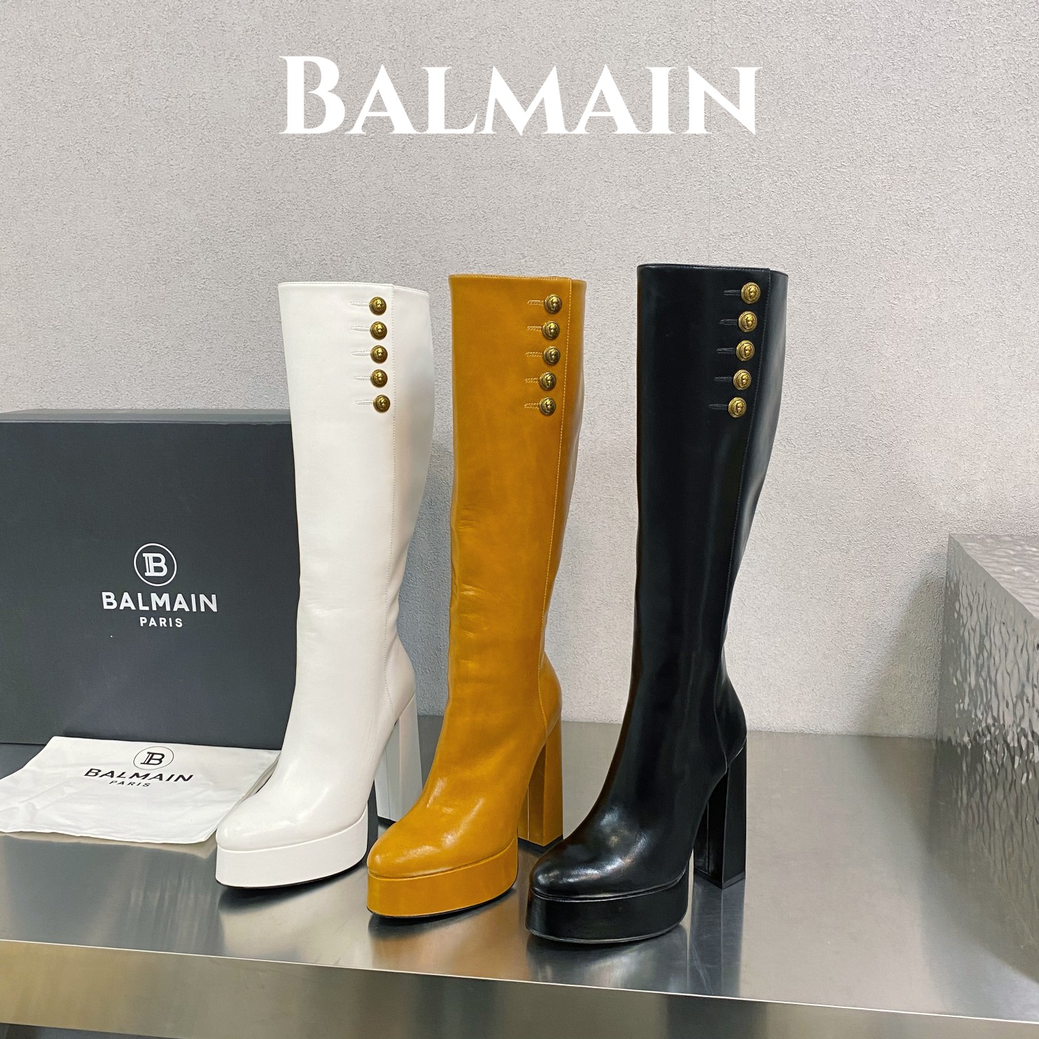 [TOP] Balmain Smooth Lambskin Boots - 3 Colour