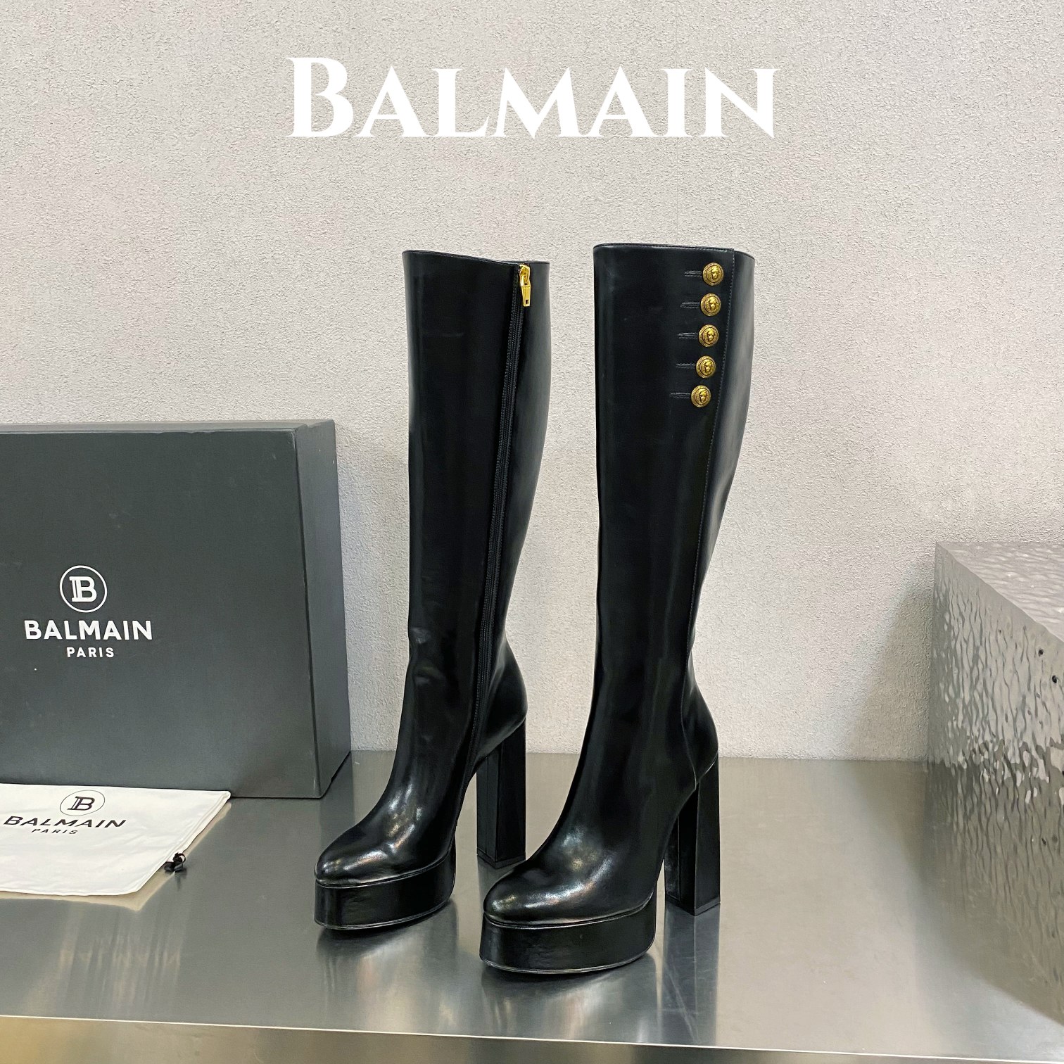 [TOP] Balmain Smooth Lambskin Boots - 3 Colour