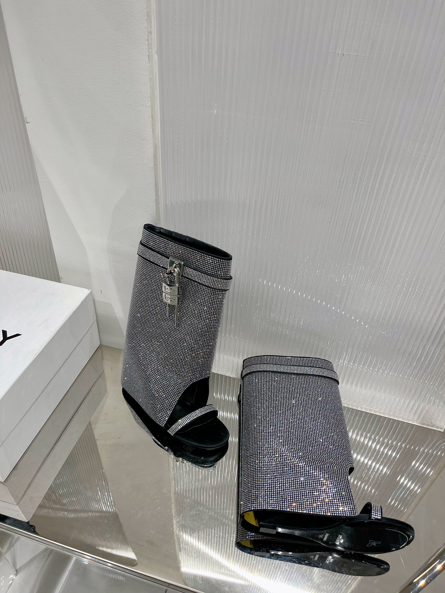 [TOP] GIVENCHY Ankle Boots Cowhide - Silver&Black