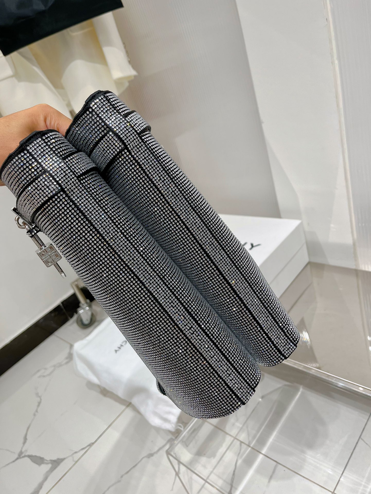 [TOP] GIVENCHY Ankle Boots Cowhide - Silver&Black