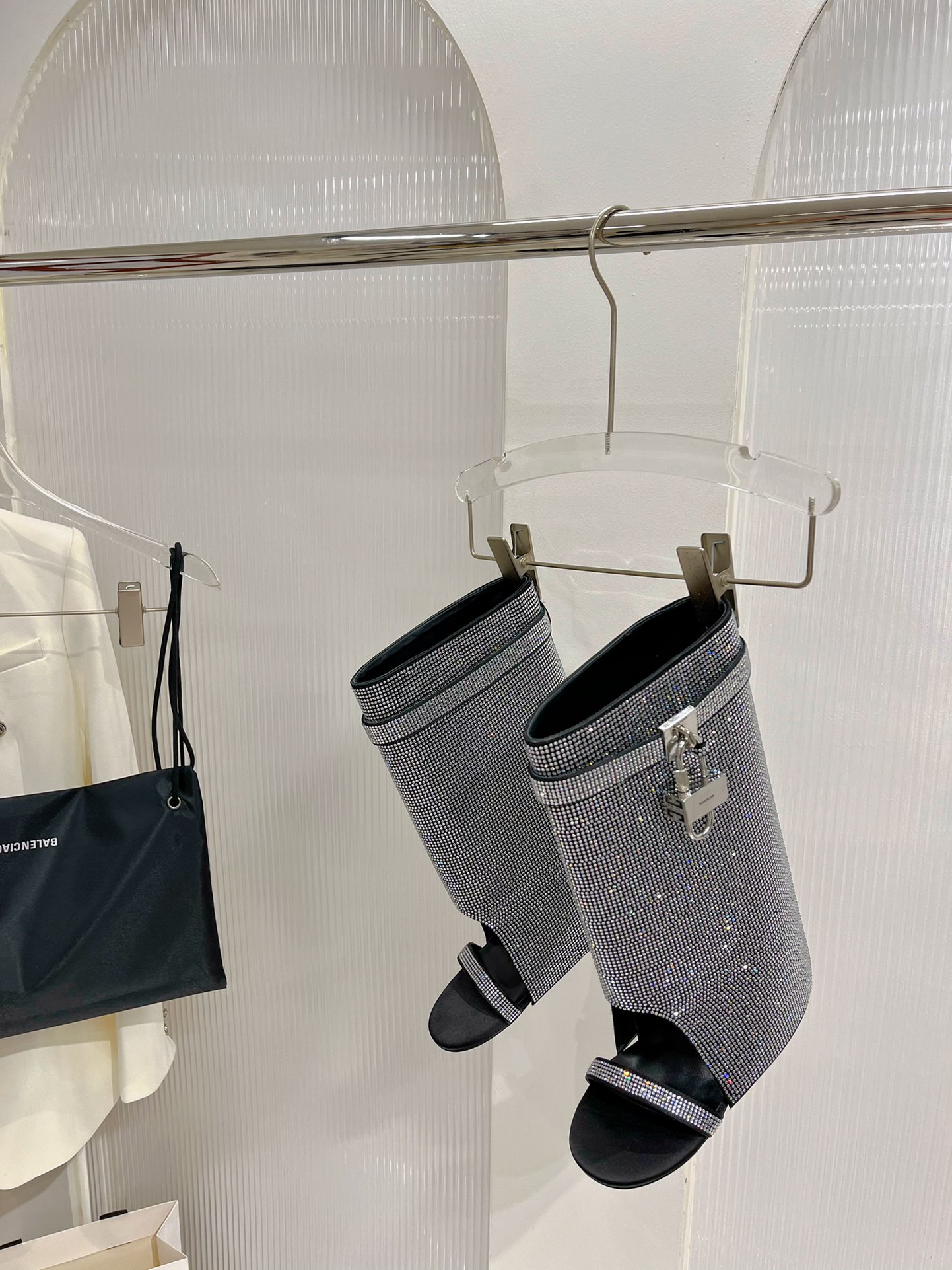 [TOP] GIVENCHY Ankle Boots Cowhide - Silver&Black