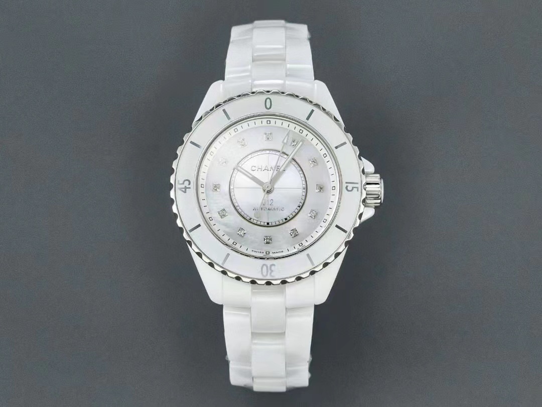 [TOP] CHANEL J12 Watch 33mm-White