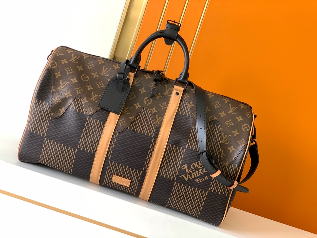 [TOP] Louis Vuitton LV Keepall Bandoulière 50 Handbag 50 x 29 x 23cm- Brown