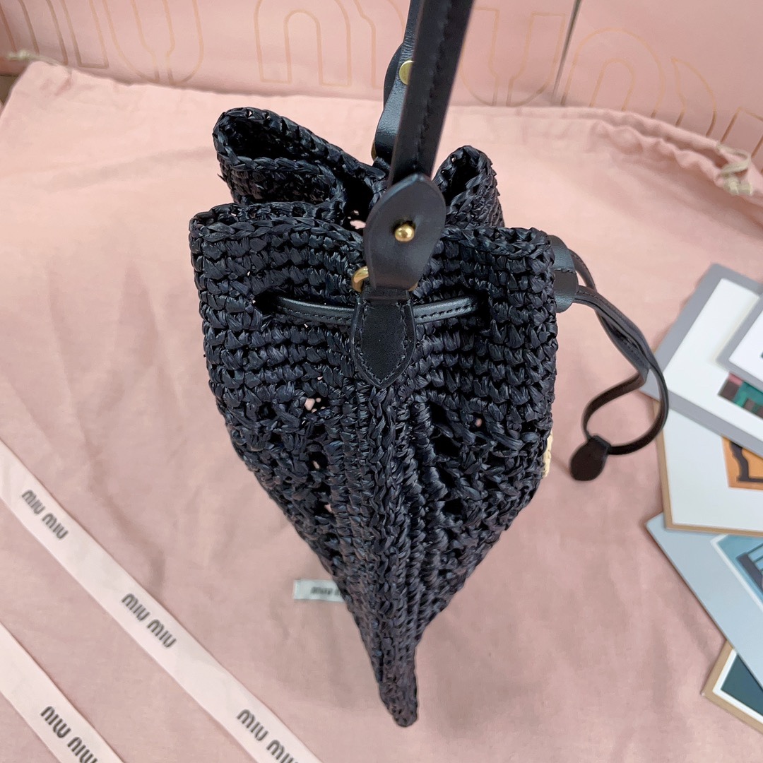 [TOP] Miu Miu Summer Tote Woven Bag 20x23cm - 3 Colour