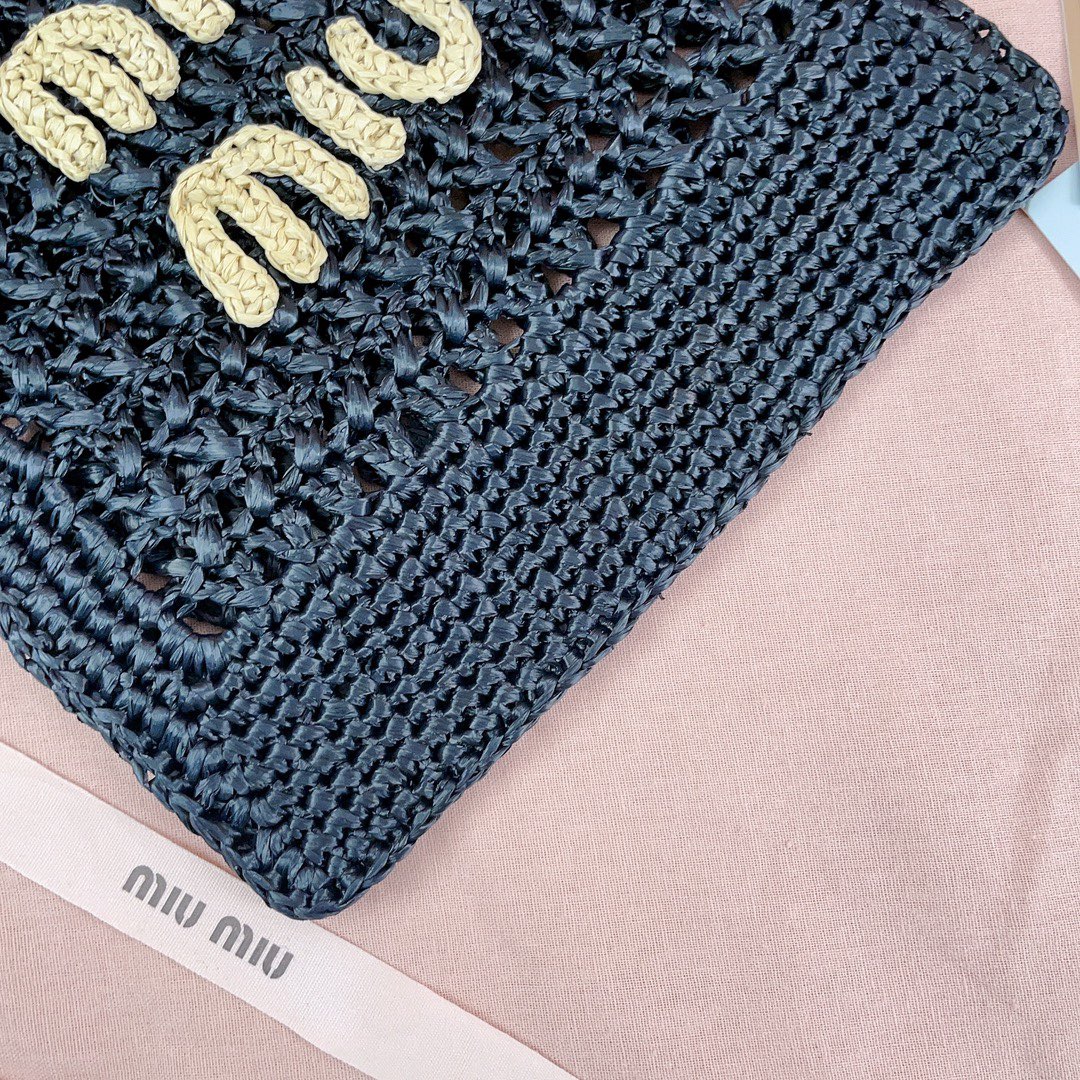 [TOP] Miu Miu Summer Tote Woven Bag 20x23cm - 3 Colour