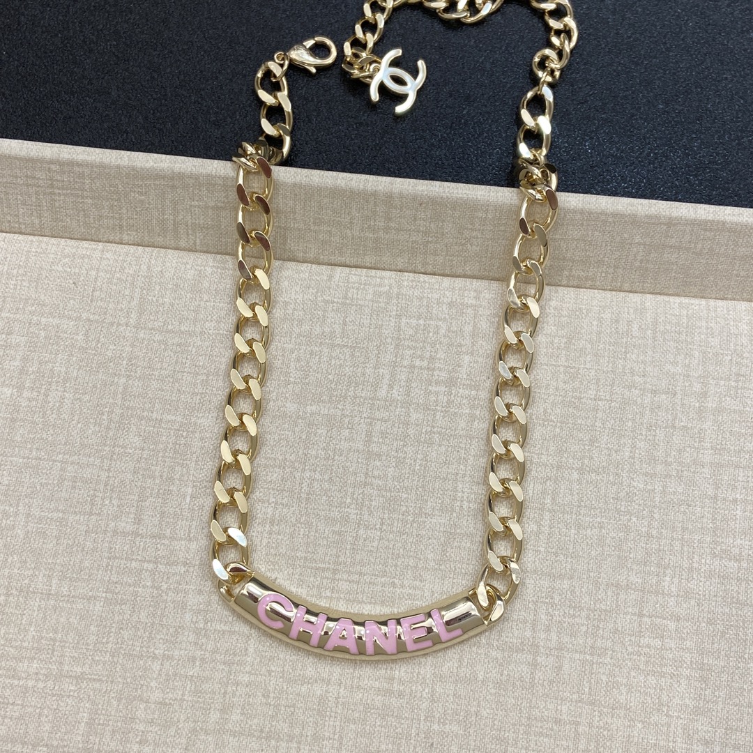 [TOP] CHANEL CC Necklace - Gold