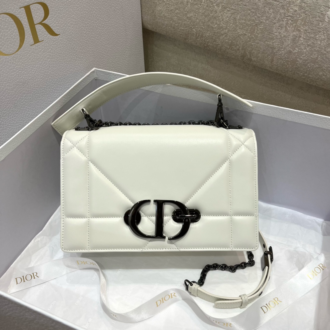 [TOP] Christian Dior Caro Bag Chain Box Bag 25*8*15cm -  2 Colour
