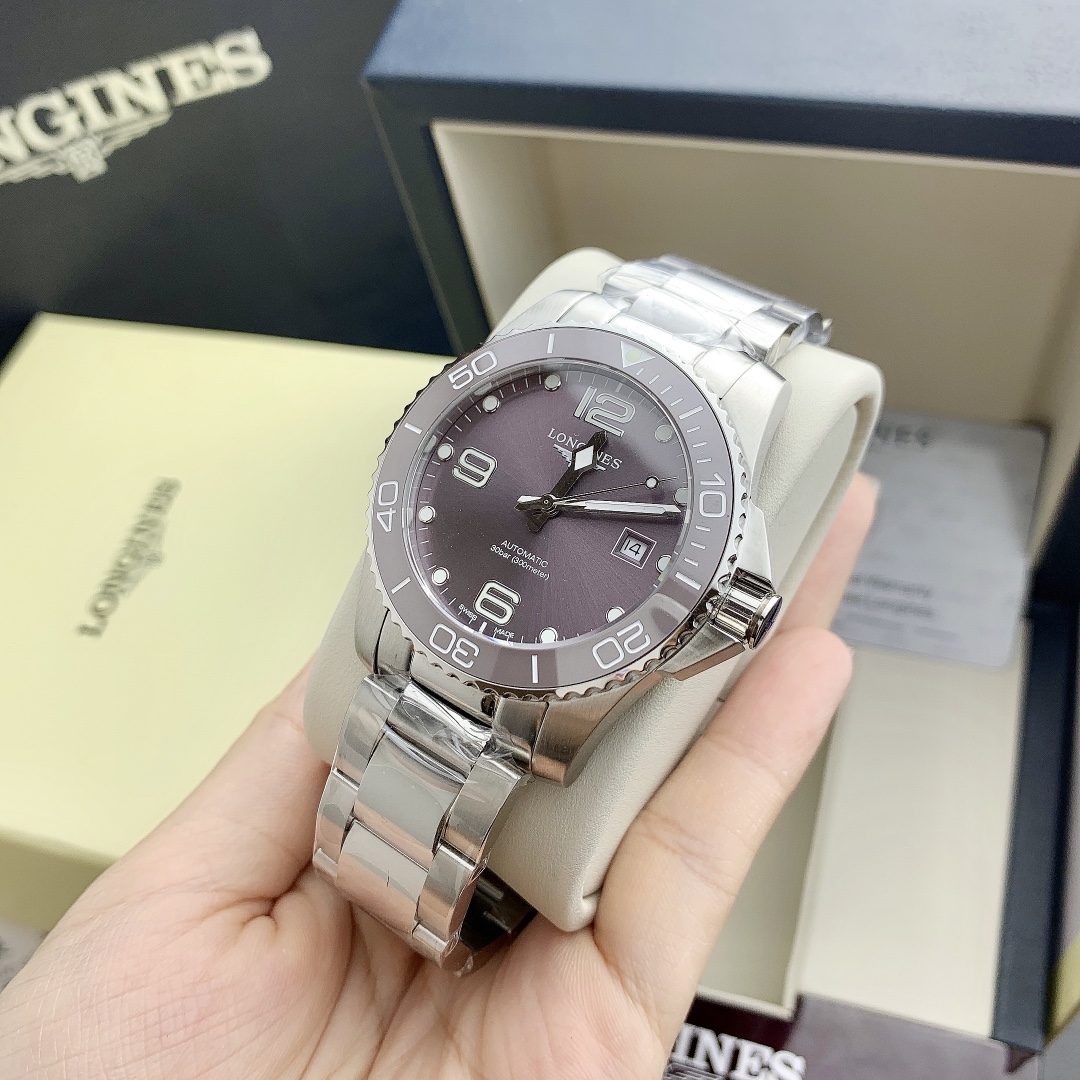[TOP] LONGINES Men's 41mm Watch-Purple