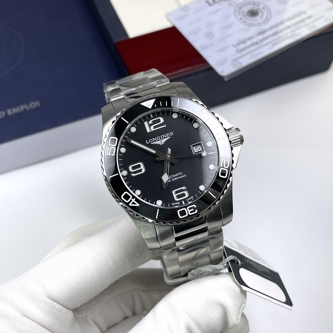 [TOP] LONGINES Men's 41mm Watch-Black