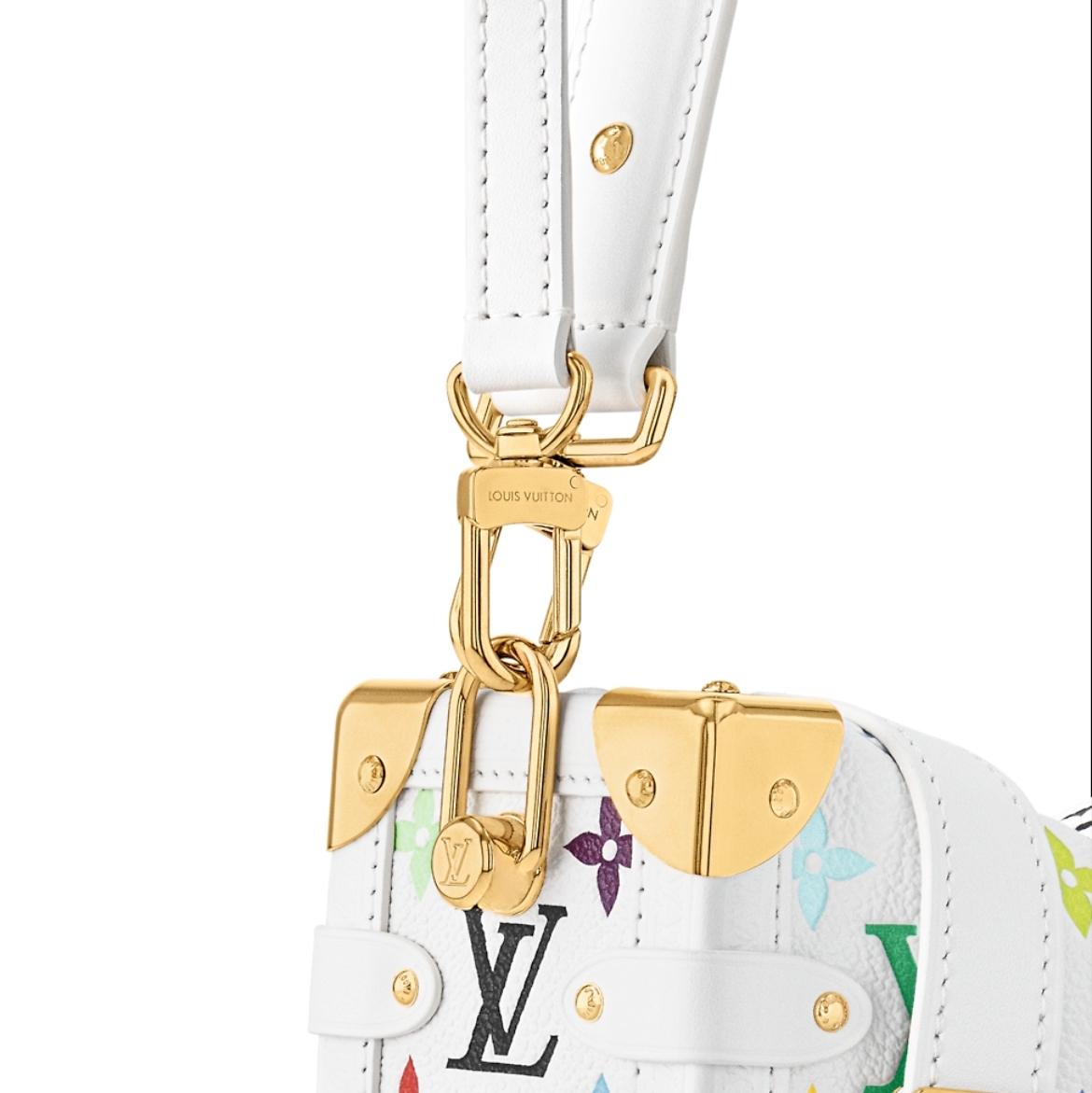 [TOP] Louis Vuitton LV Side Trunk 23.5x16x8.5cm - White