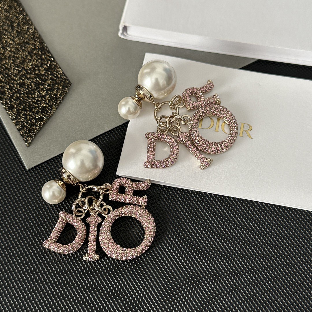 [TOP] Christian Dior Earring - Pink