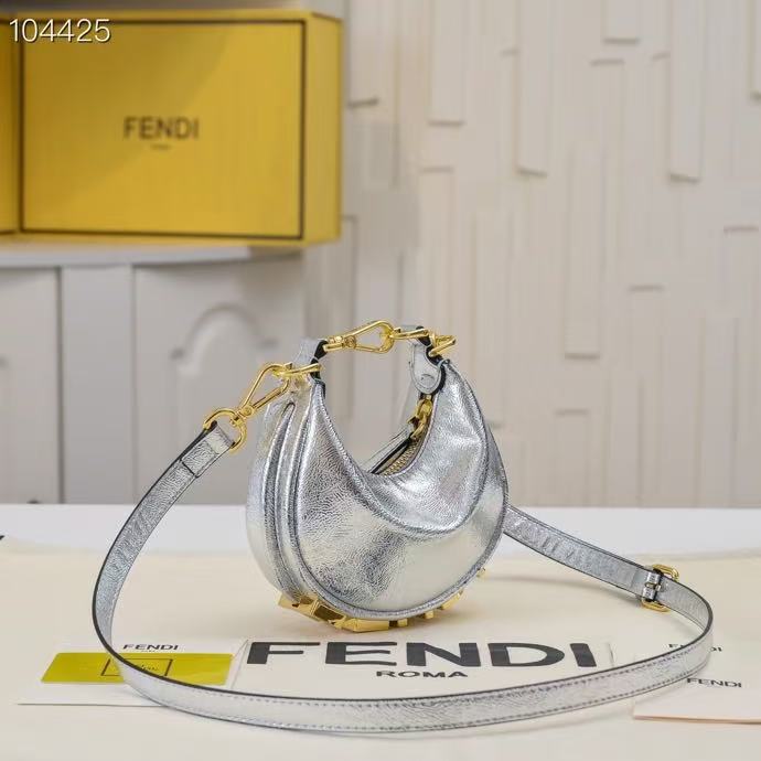 [TOP] FENDI FENDIgraphy Mini Bag - Silver