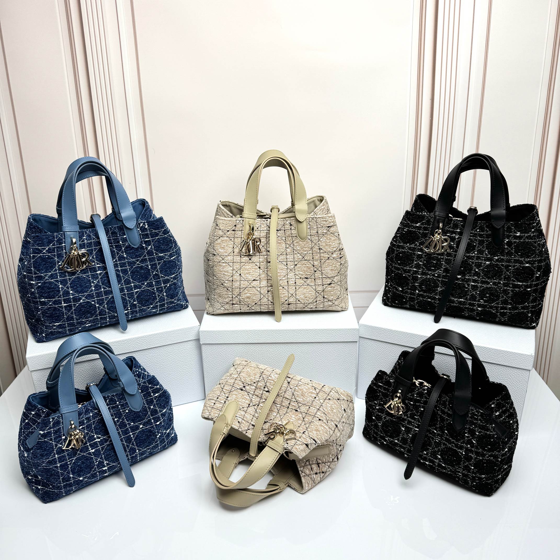 [TOP] Christian Dior Toujours Handbag 23x14x12cm/28.5x21.5x17cm - 3 Colour