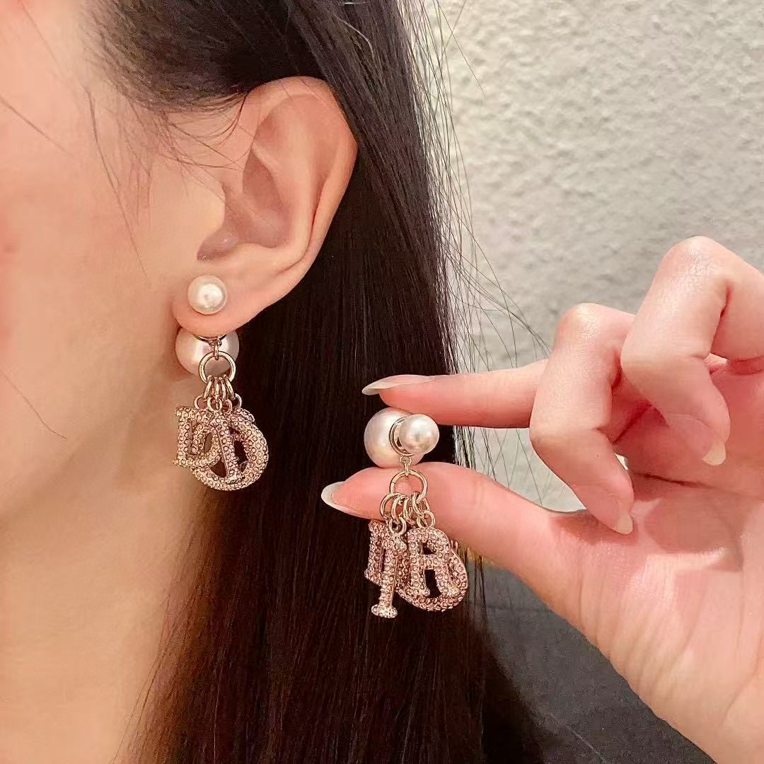 [TOP] Christian Dior Earring - Pink