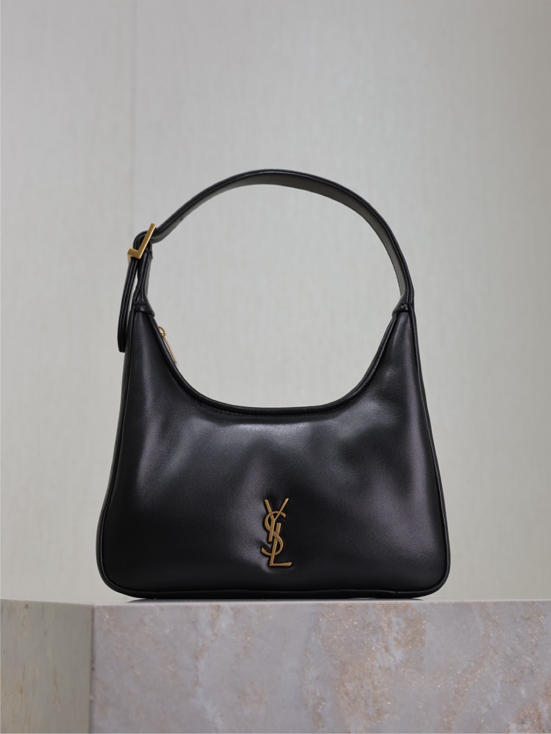[TOP] Yves Saint Laurent YSL Calypso Mini Padded Leather Shoulder Bag 20x12x5cm - Black&GHW