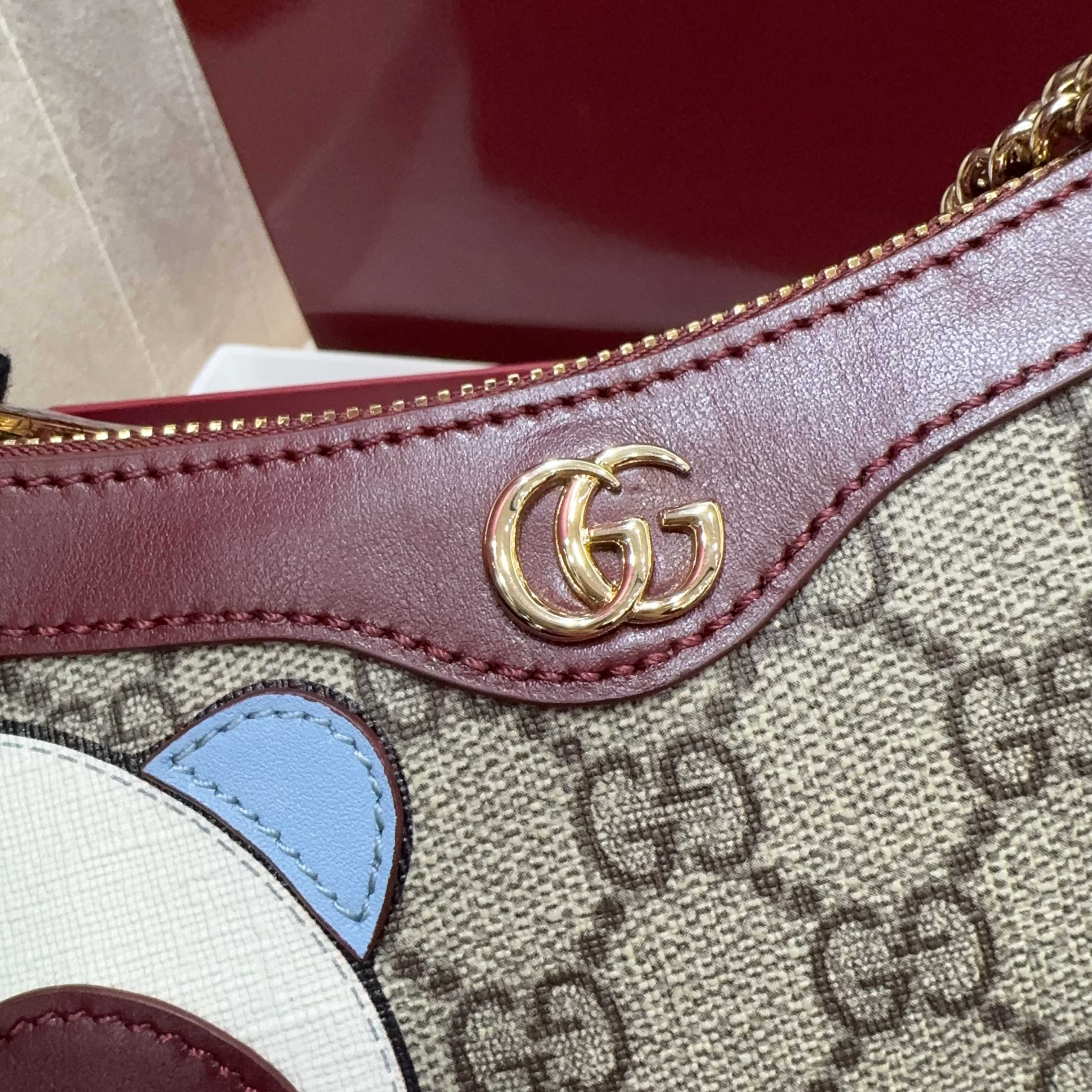 [TOP] GUCCI Children's Series Chain Bag 19 x 10 x 3.5CM - Brown