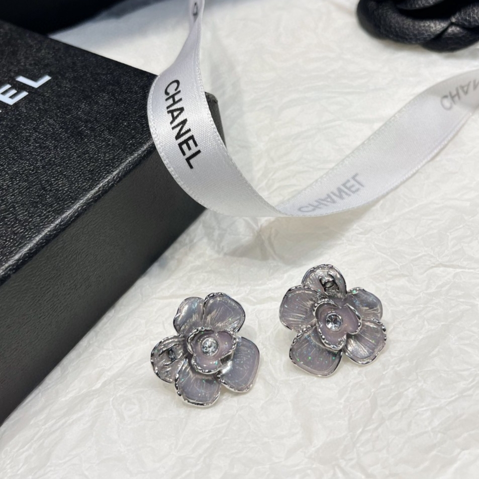 [TOP] CHANEL Earrings - Light Purple