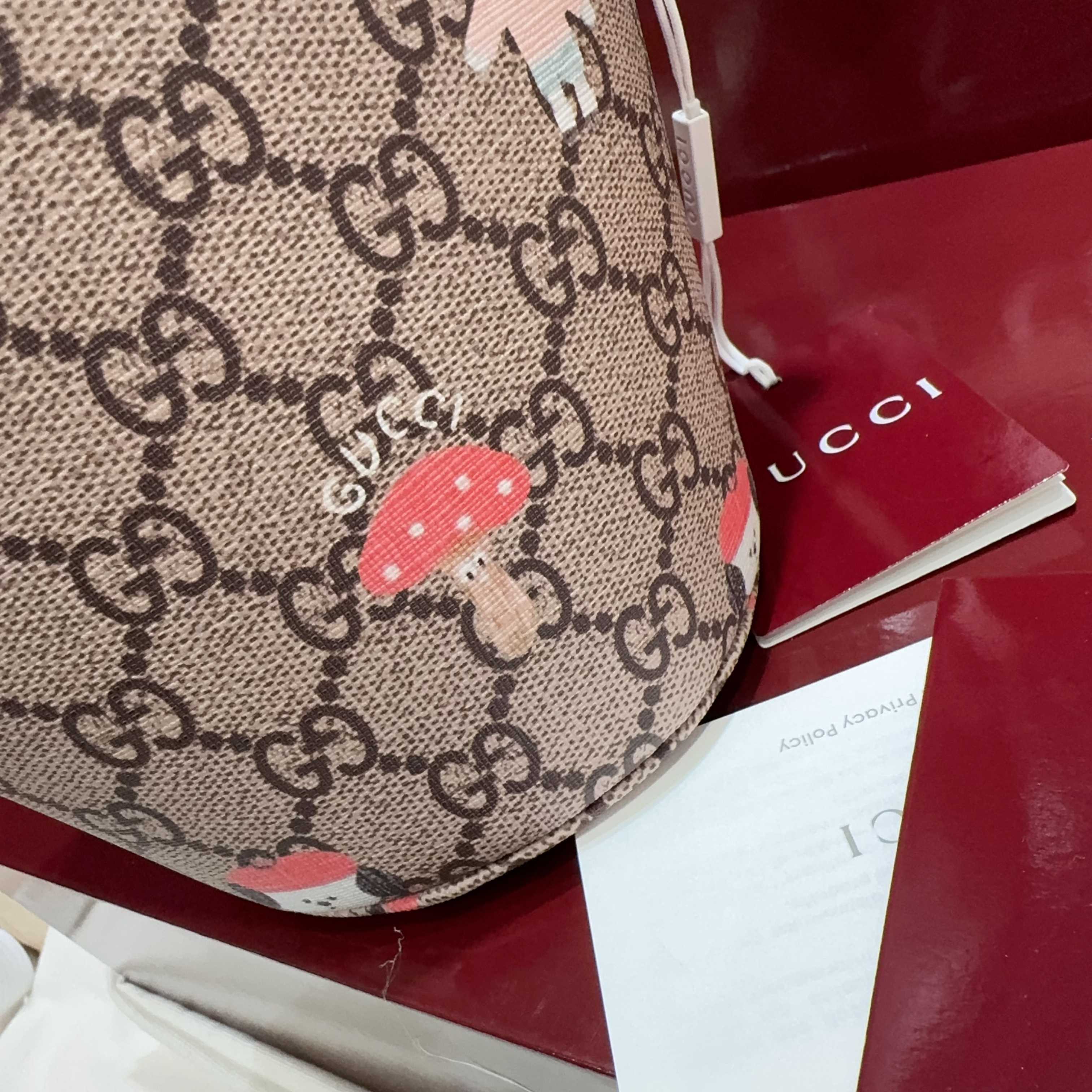 [TOP] GUCCI Children's Series Small Bucket Bag 18.5*16.5*7.5CM - Brown