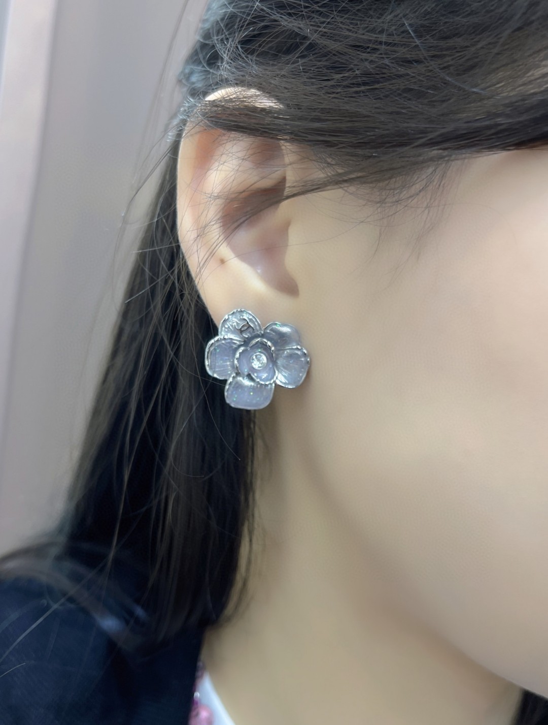[TOP] CHANEL Earrings - Light Purple