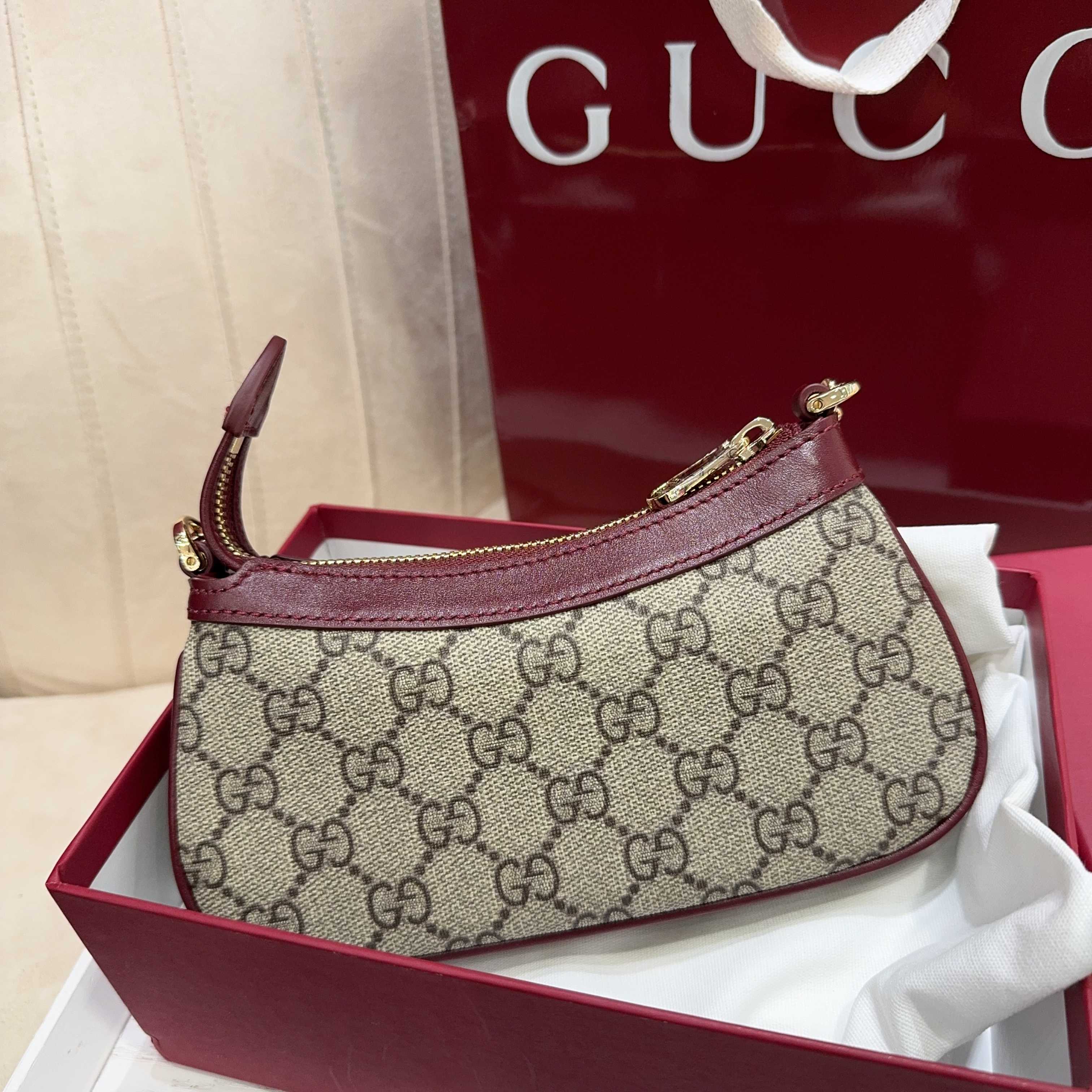 [TOP] GUCCI Children's Series Chain Bag 19 x 10 x 3.5CM - Brown