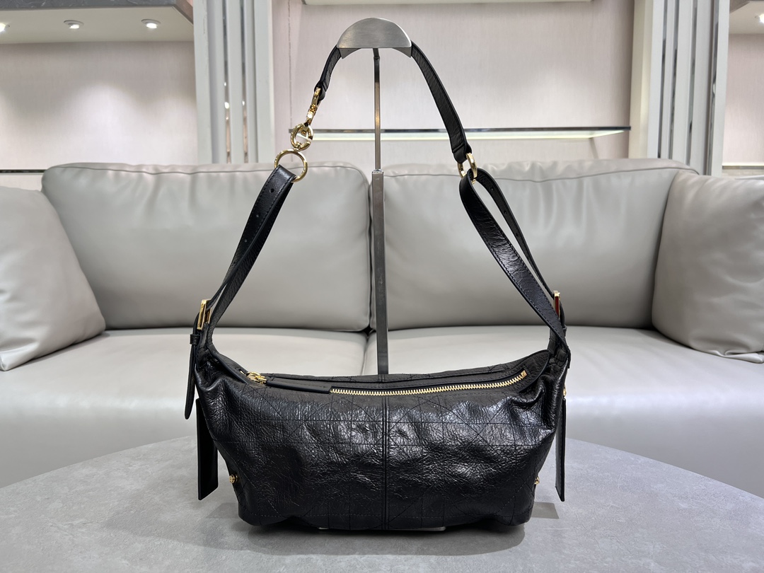 [TOP] Christian Dior D-Journey Handbag 23 x14x16 cm -Black