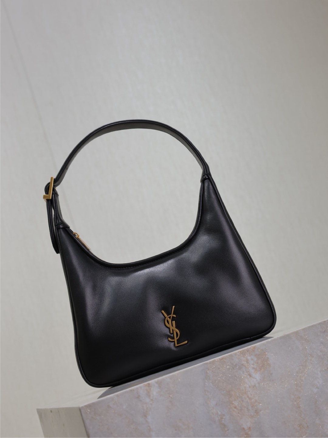 [TOP] Yves Saint Laurent YSL Calypso Mini Padded Leather Shoulder Bag 20x12x5cm - Black&GHW