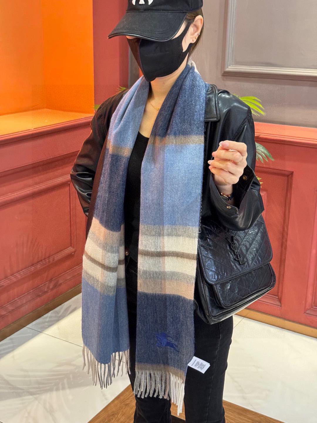 [TOP] BURBERRY Cashmere Scarf 32x180cm - 2 Color