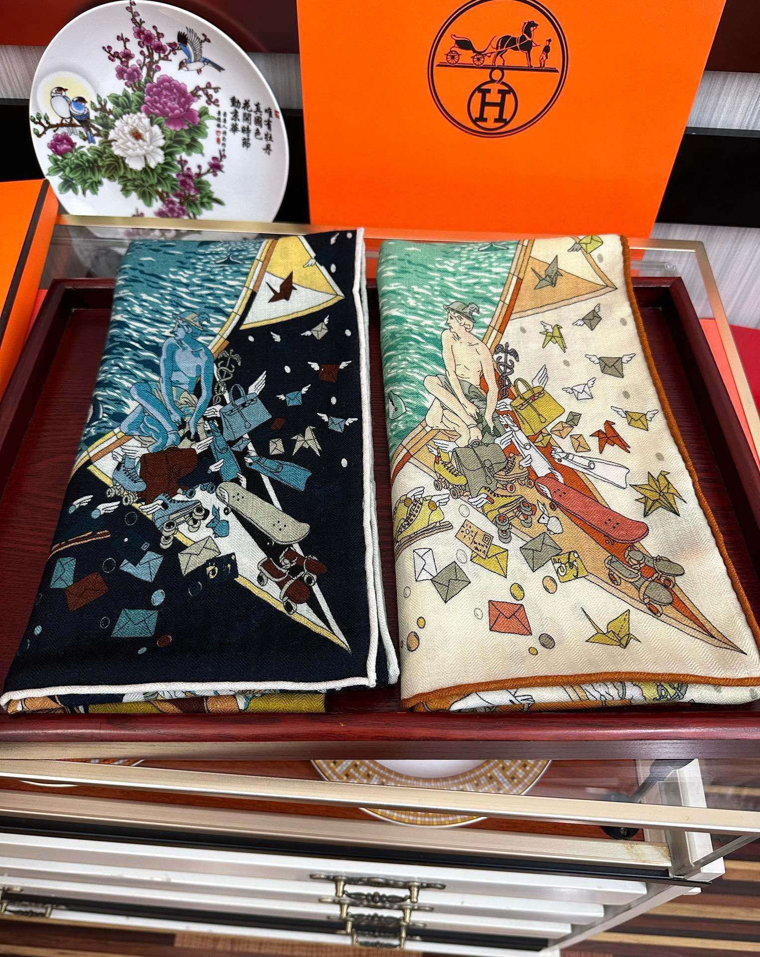 [TOP] HERMES Cashmere Scarf 65*185cm - 2 Color