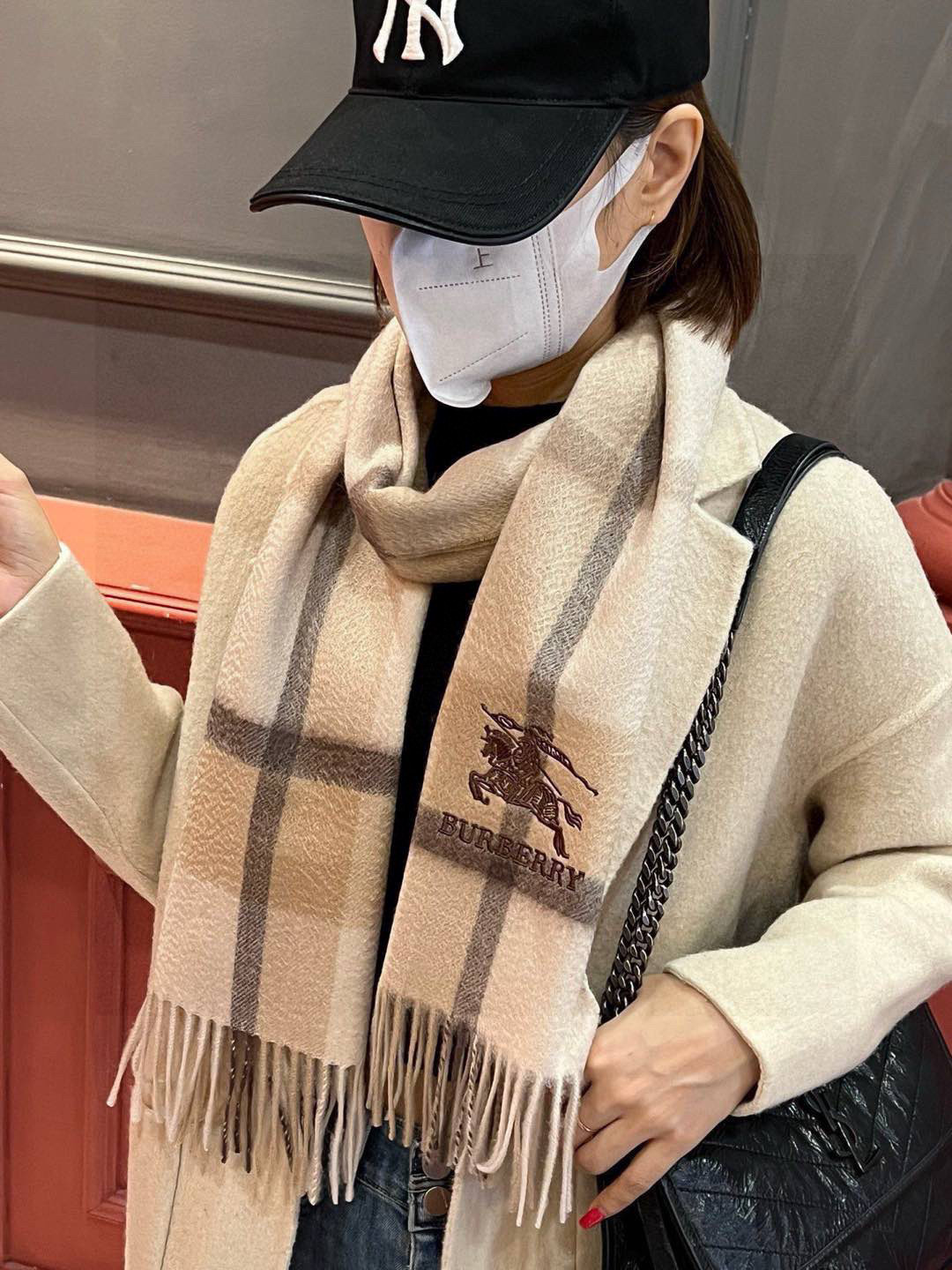 [TOP] BURBERRY Cashmere Scarf 32x180cm - 2 Color