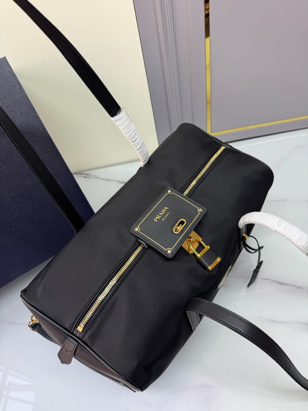 [TOP] PRADA Travel Bags Nylon 40×20×20cm - Black