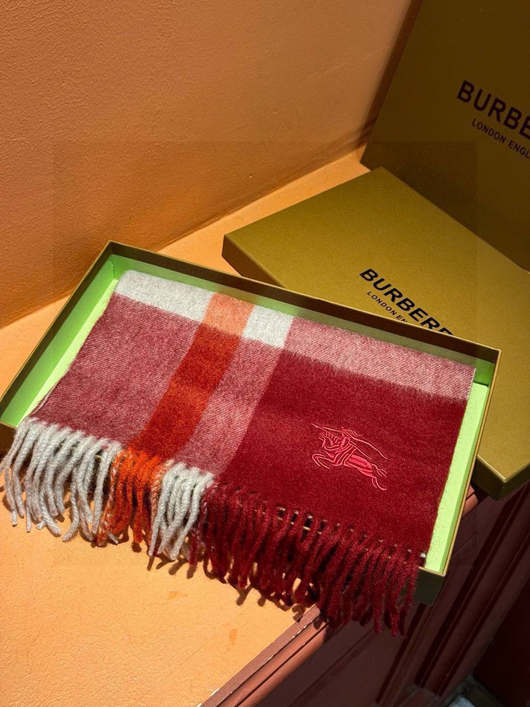 [TOP] BURBERRY Cashmere Scarf 32x180cm - 4 Color