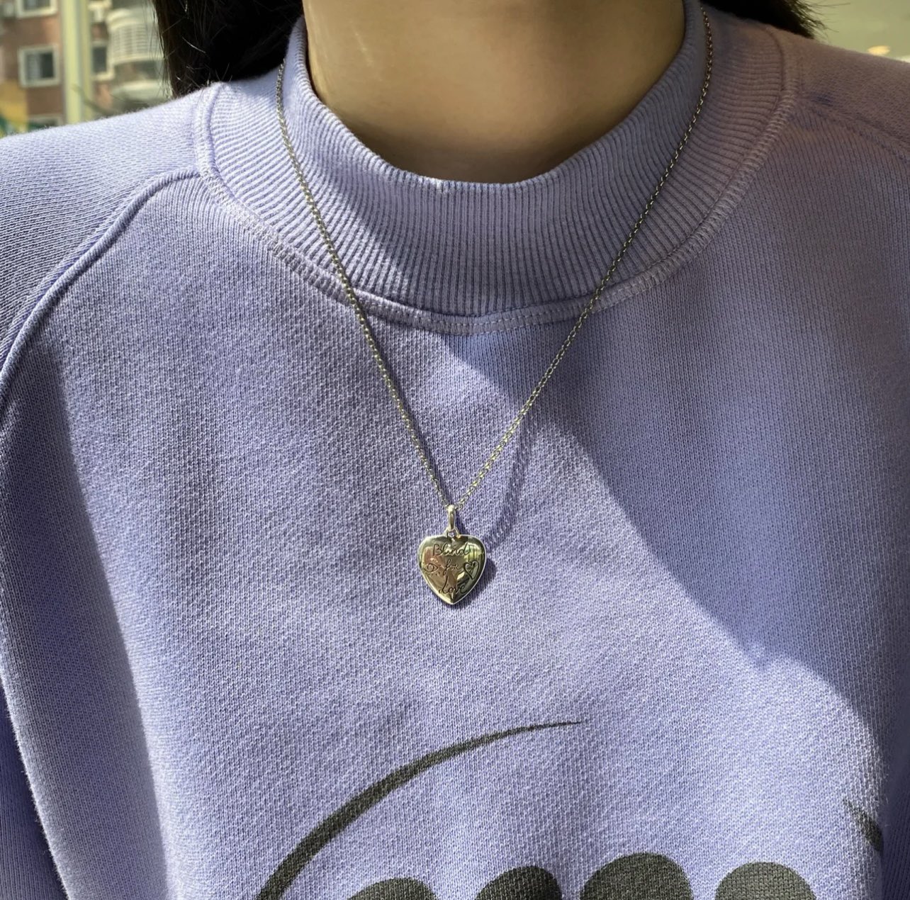 [TOP] GUCCI Heart Necklace - Sliver