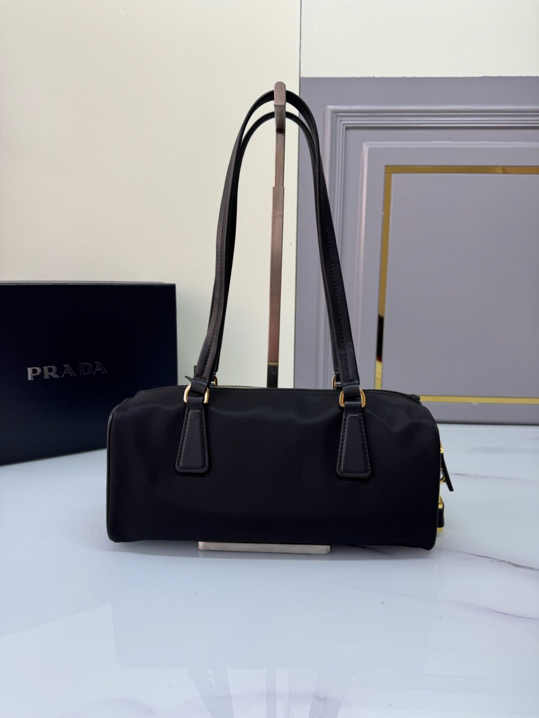[Top] PRADA Handbag Re-Nylon 29x12.5x10cm - Black