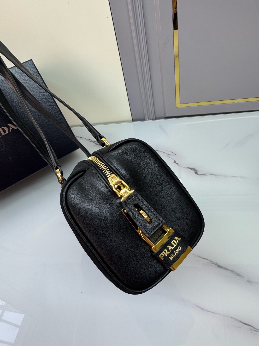 [Top] PRADA Handbag Re-Nylon 29x12.5x10cm - Black