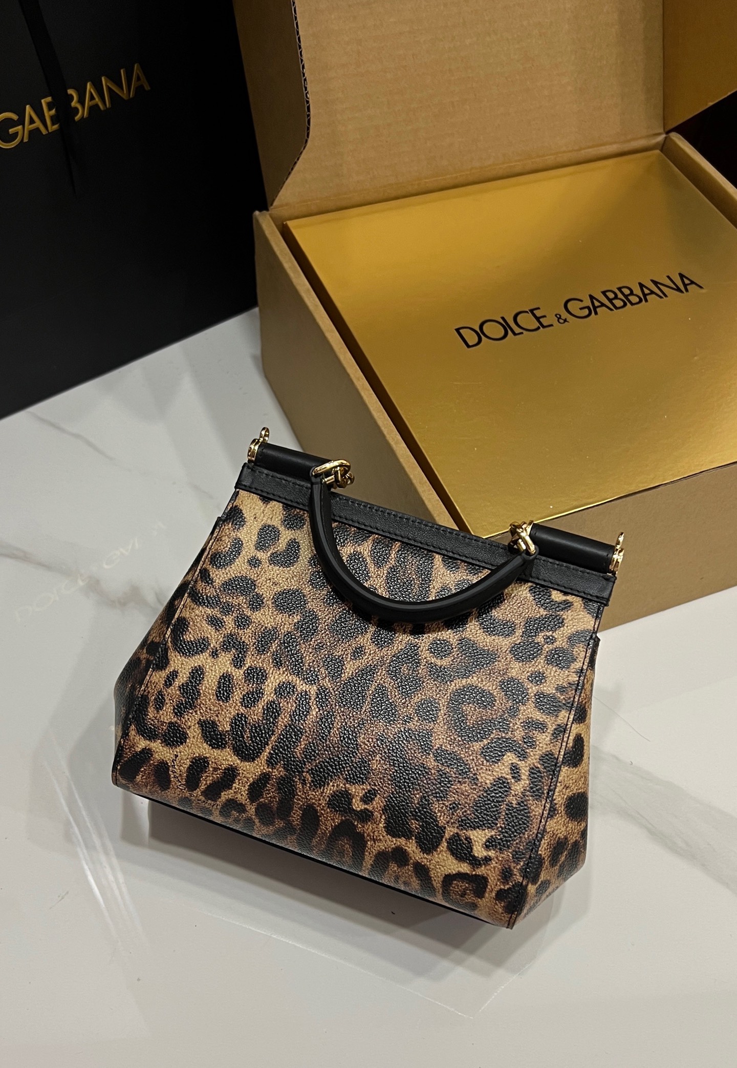 [TOP] Dolce & Gabbana D&G Sicily Bag 3 Sizes - Leopard