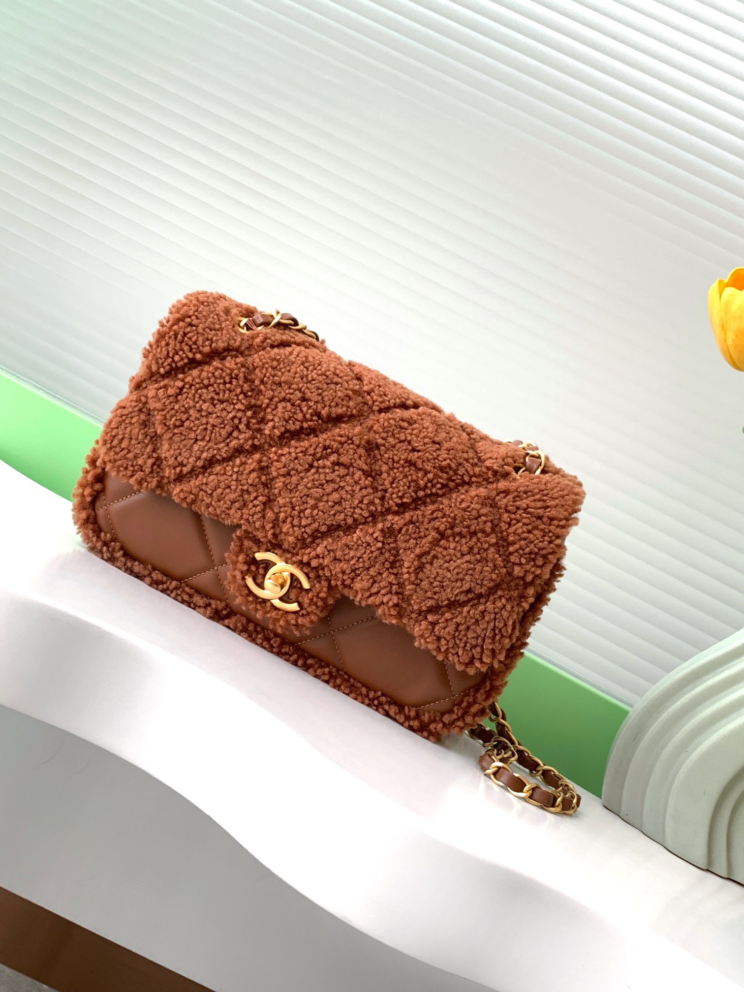 [TOP] CHANEL Flap Bag Lamb Wool Bag 16*23.5*7.5cm - 3 Colour