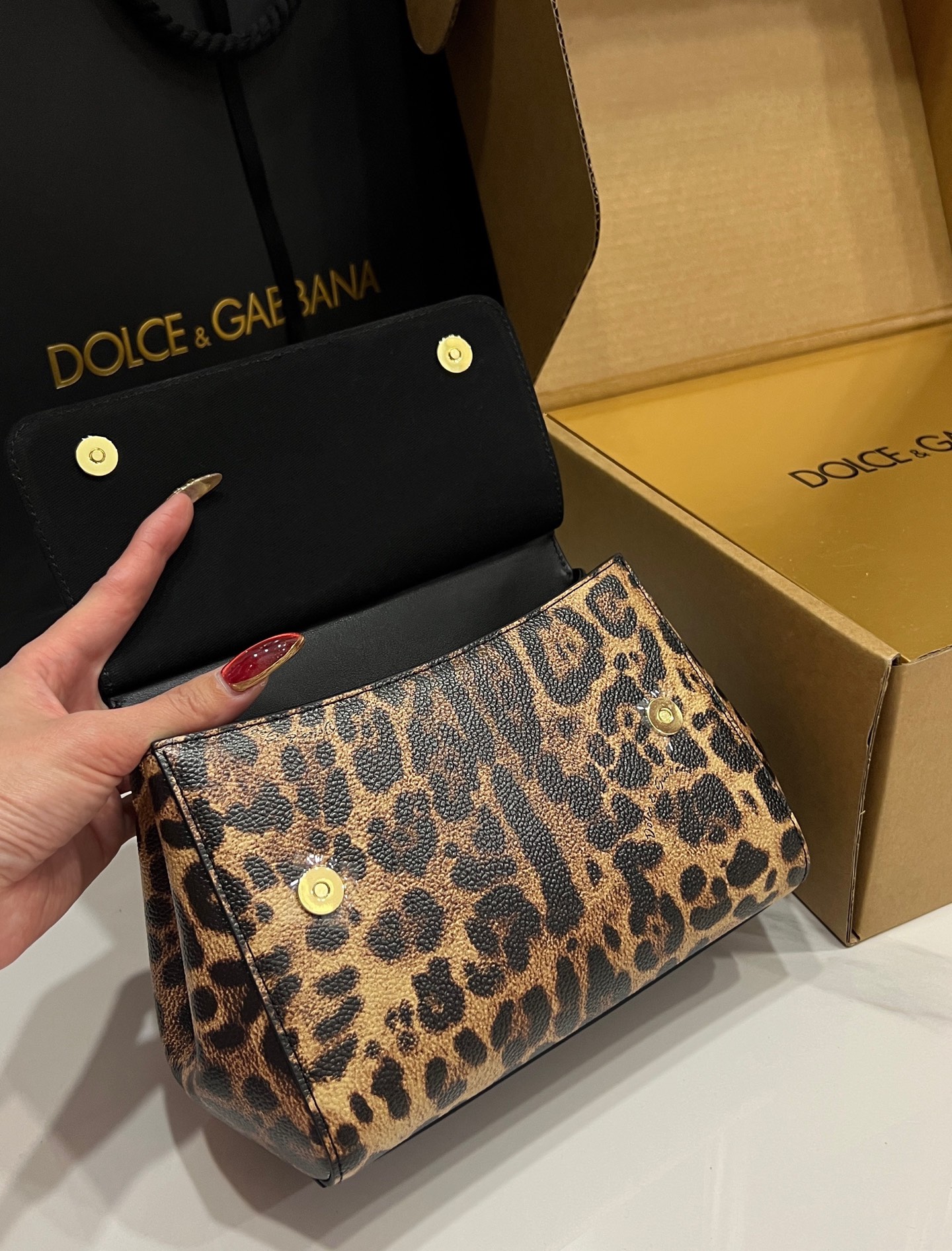 [TOP] Dolce & Gabbana D&G Sicily Bag 3 Sizes - Leopard
