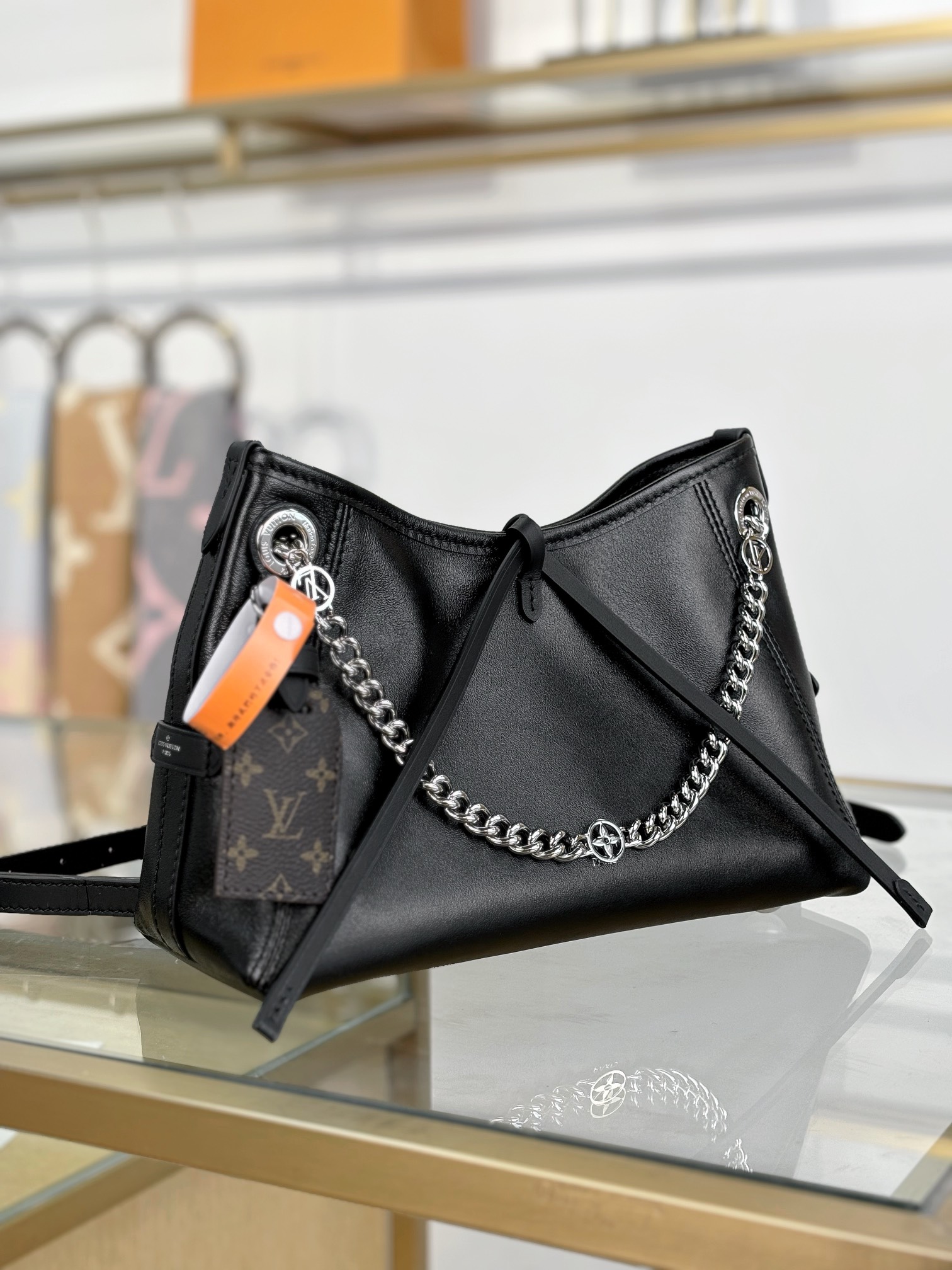 [TOP] Louis Vuitton LV Carryall Bag BB 26x17x10cm - Black&SHW