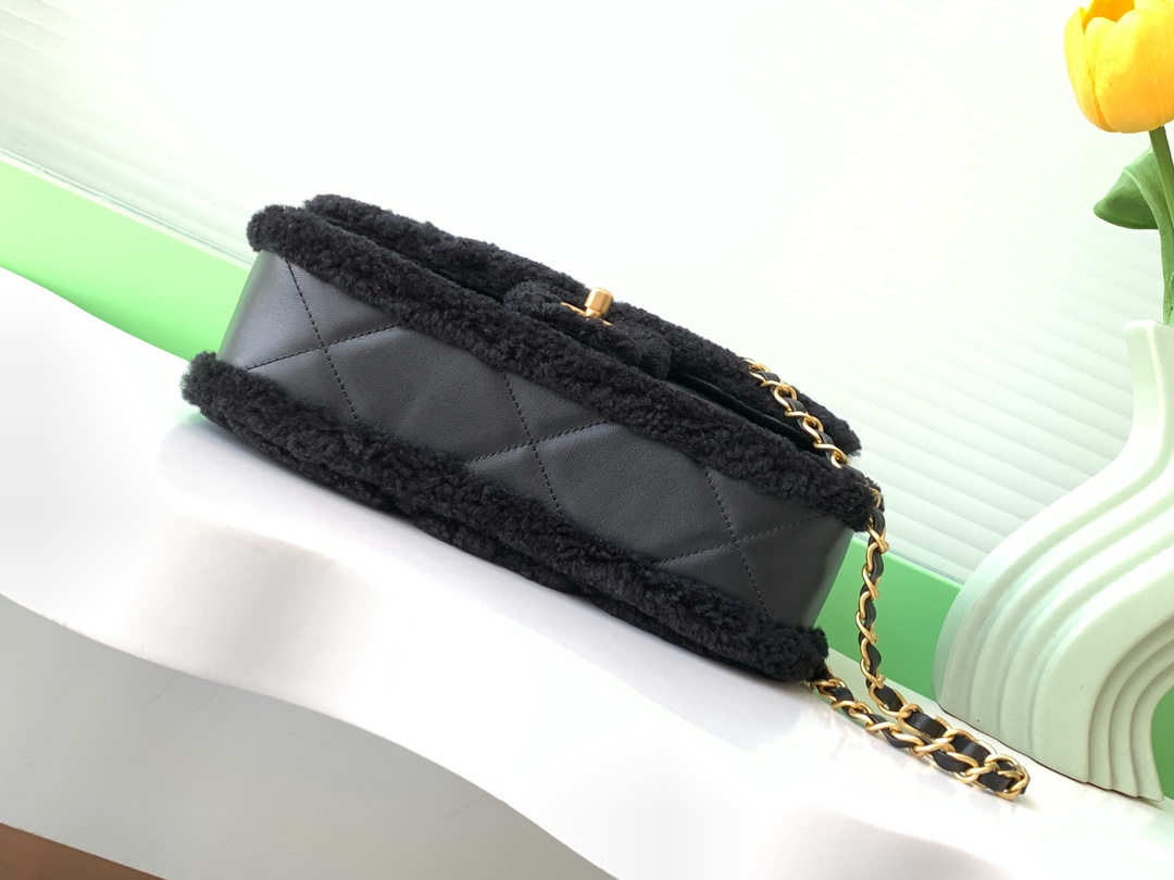 [TOP] CHANEL Flap Bag Lamb Wool Bag 16*23.5*7.5cm - 3 Colour