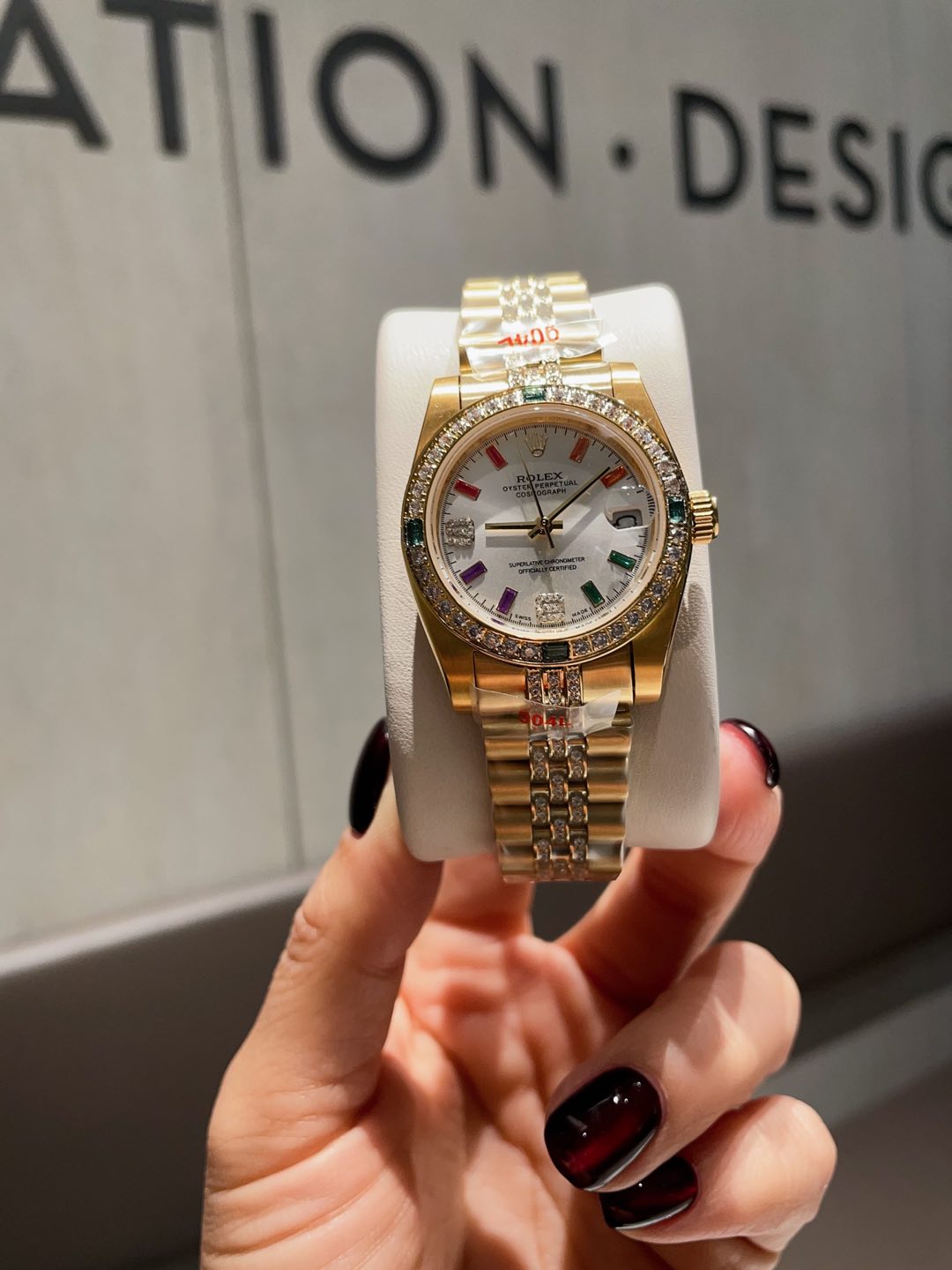 [TOP] ROLEX Watch with Crystal Diamond on Bezel 31mm - Gold&8 Color