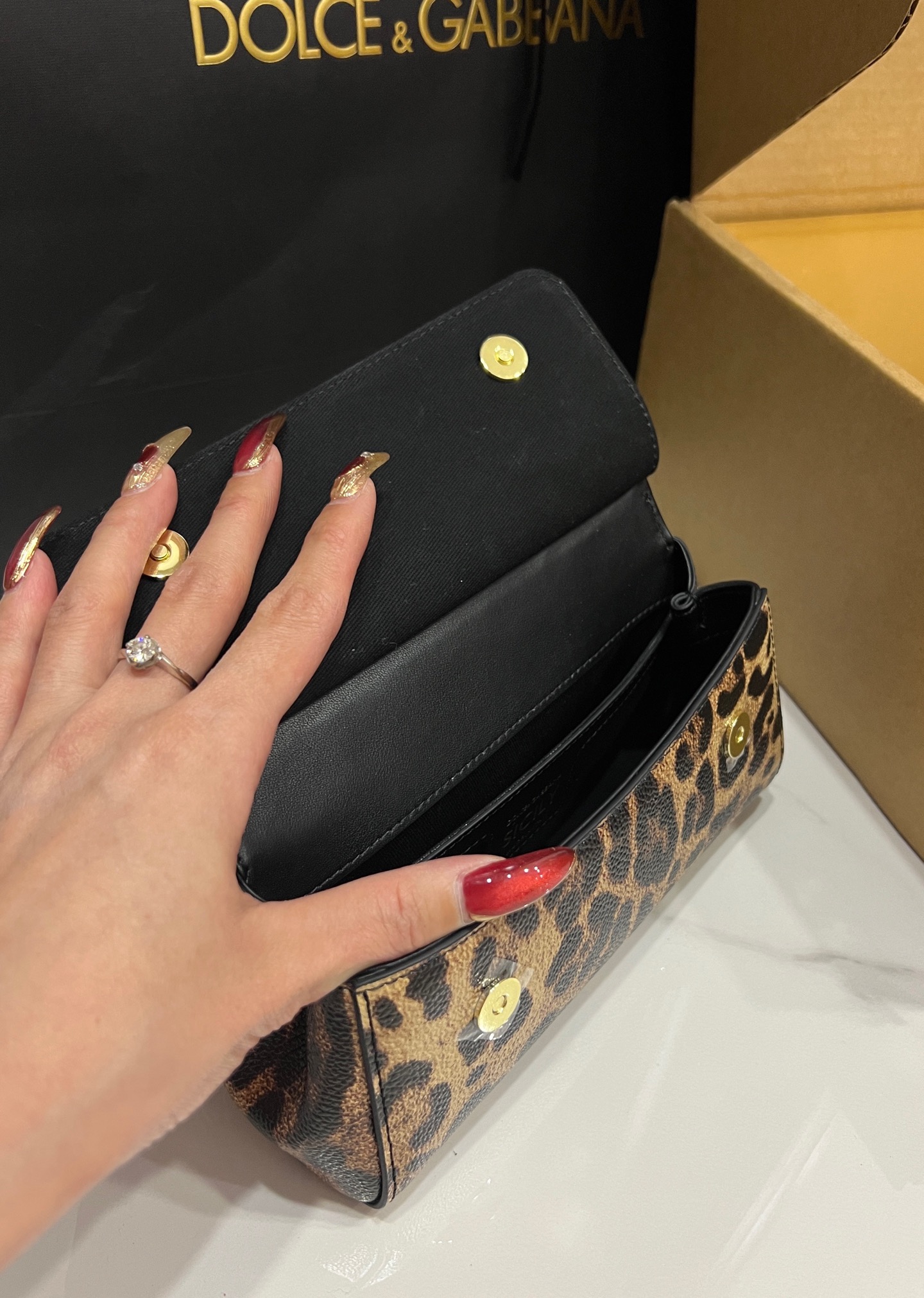 [TOP] Dolce & Gabbana D&G Sicily Bag 3 Sizes - Leopard