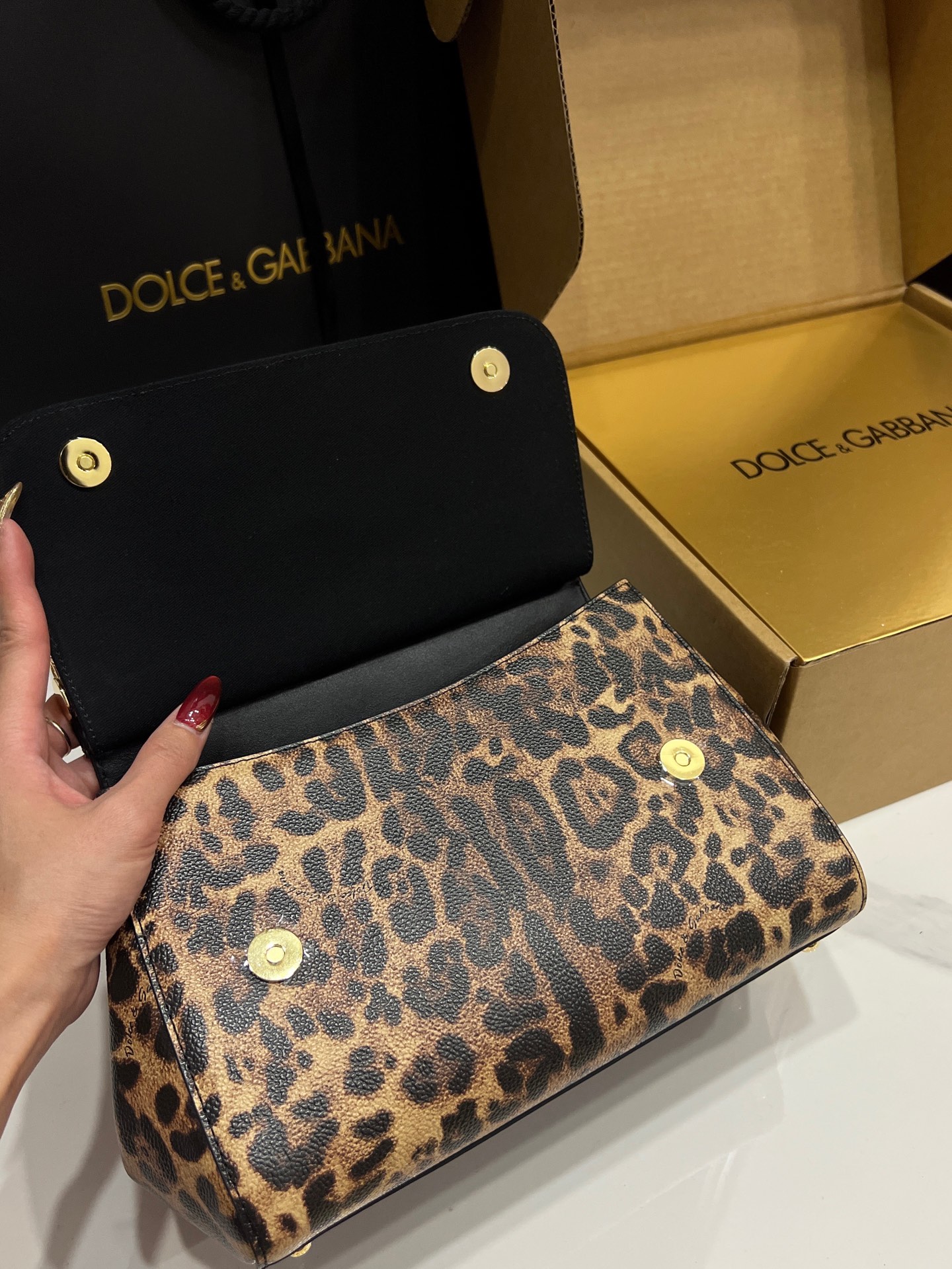 [TOP] Dolce & Gabbana D&G Sicily Bag 3 Sizes - Leopard