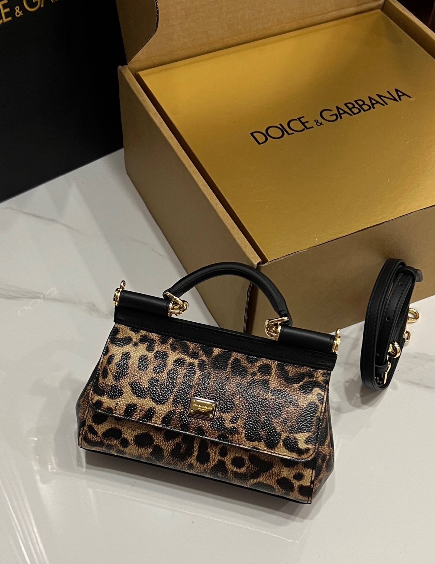 [TOP] Dolce & Gabbana D&G Sicily Bag 3 Sizes - Leopard