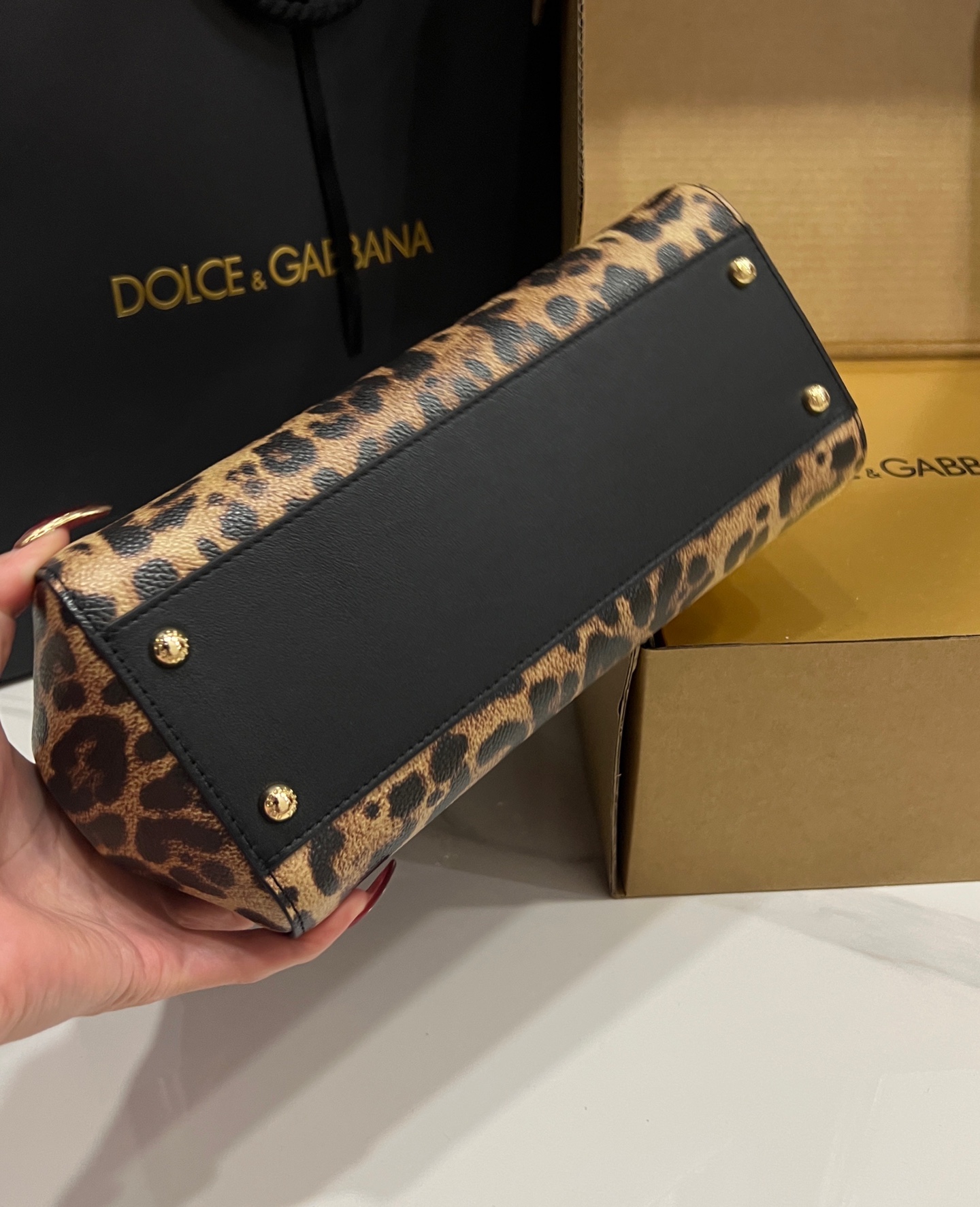 [TOP] Dolce & Gabbana D&G Sicily Bag 3 Sizes - Leopard