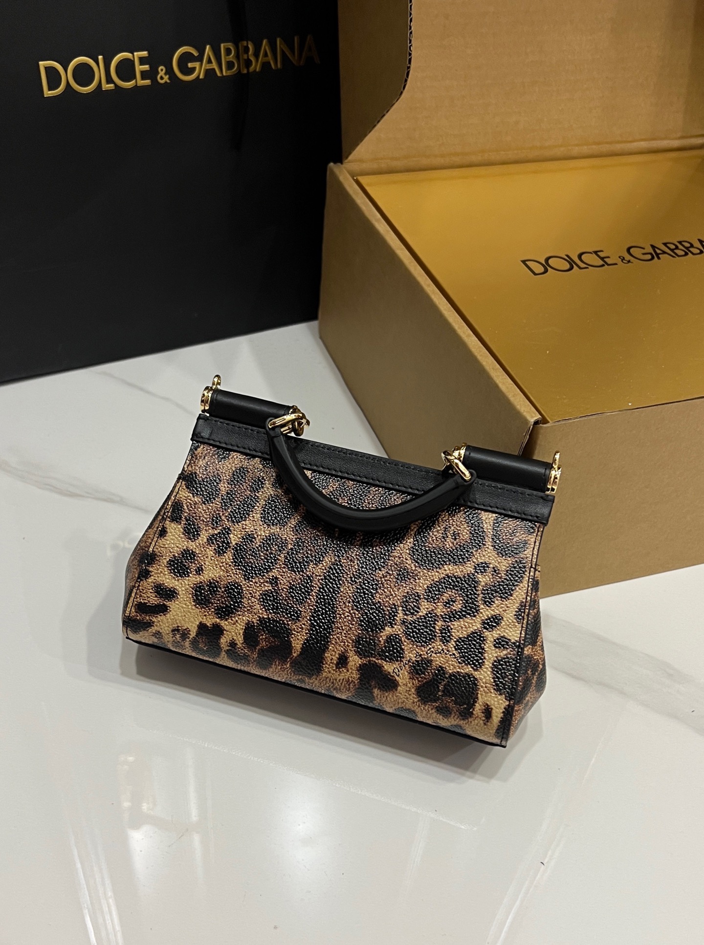 [TOP] Dolce & Gabbana D&G Sicily Bag 3 Sizes - Leopard