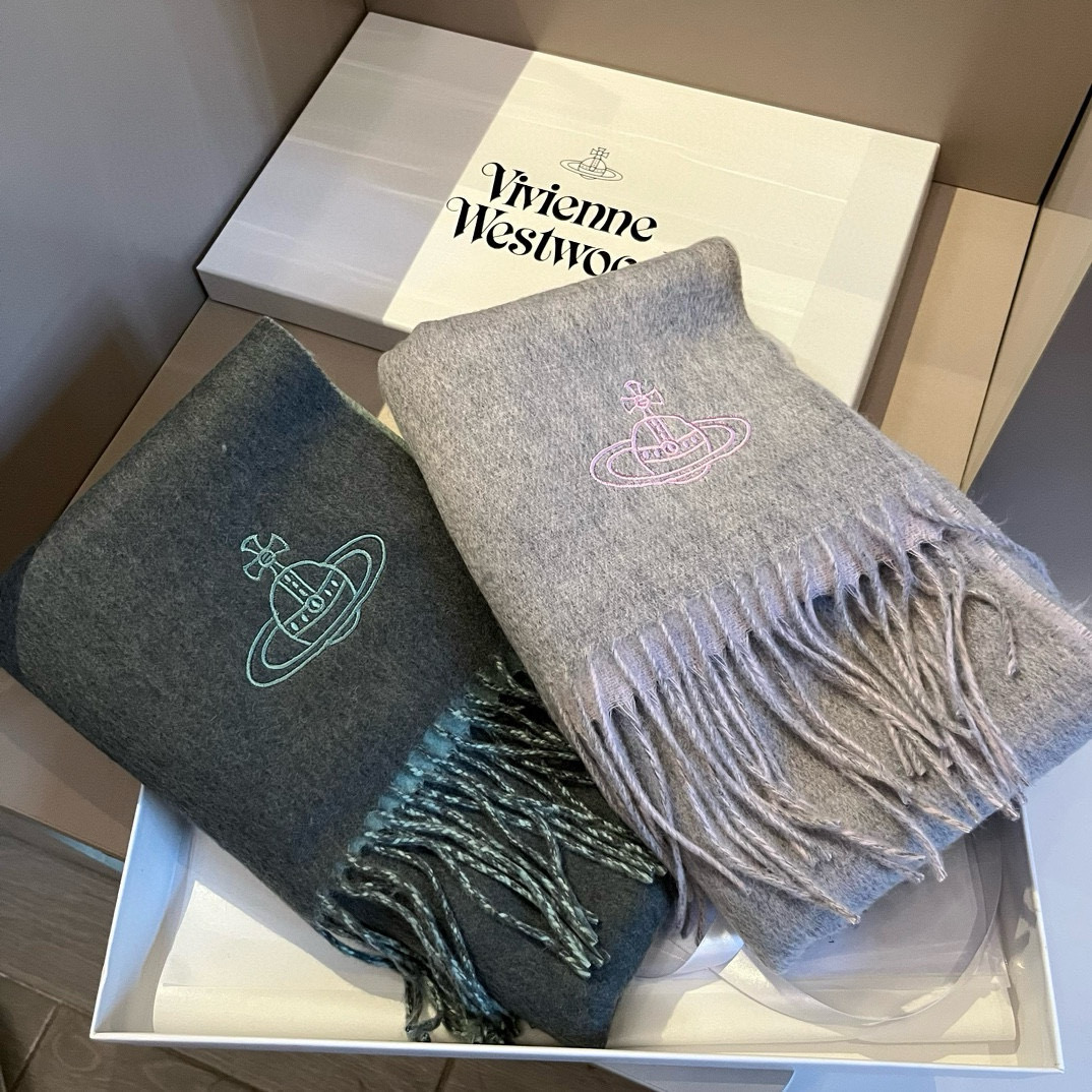 [TOP] Vivienne Westwood Cashmere Scarf 35*180cm  - 2 Colors